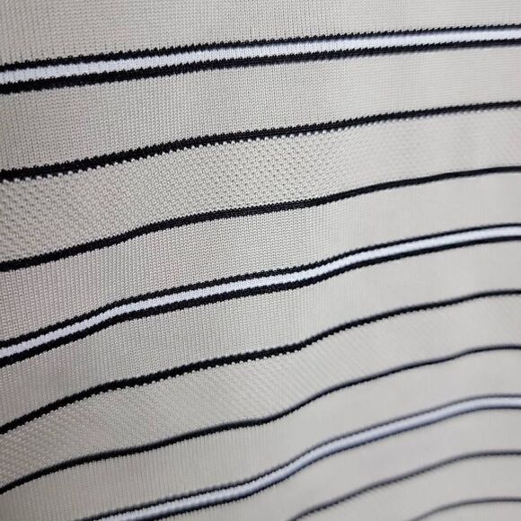 PGA Tour Stripe Golf Polo Shirt Cream White Large - Picture 9 of 14